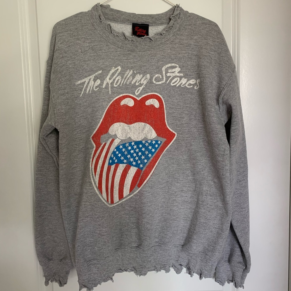 Distressed Rolling Stones Sweatshirt